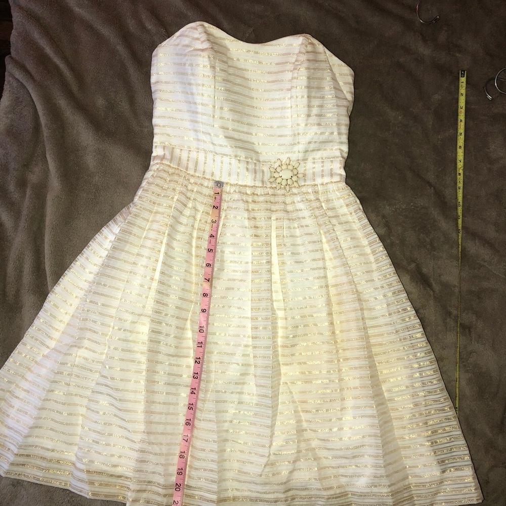 Lilly Pulitzer Kerry Dress Gold Metalli